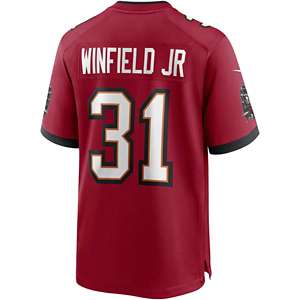 Men's Nike Antoine Winfield Jr. Pewter Tampa Bay Buccaneers Game Jersey Size: Medium