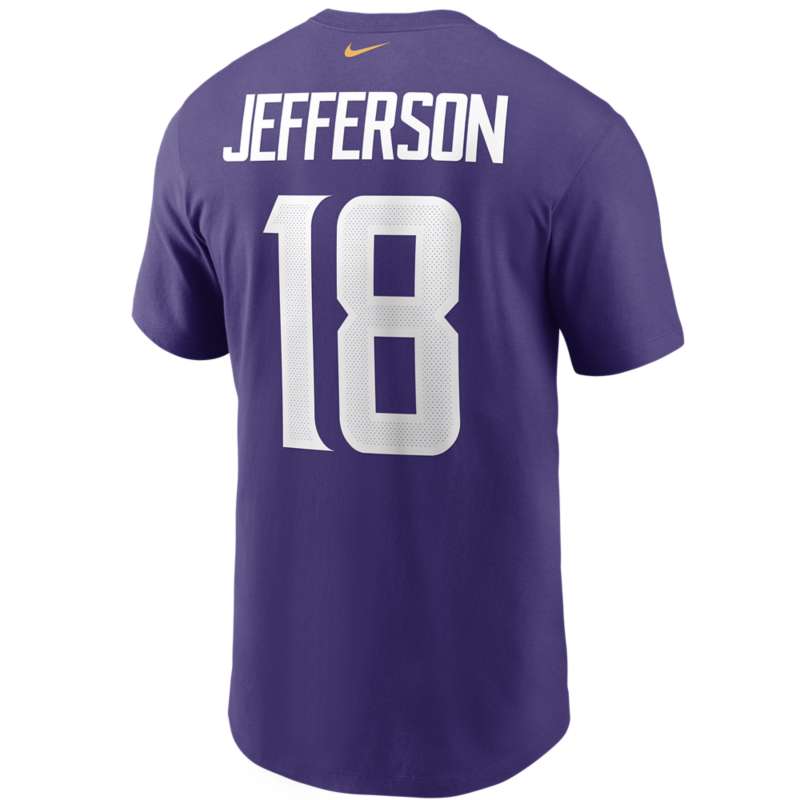 Nike Minnesota Vikings Justin Jefferson #18 Name & Number T-Shirt