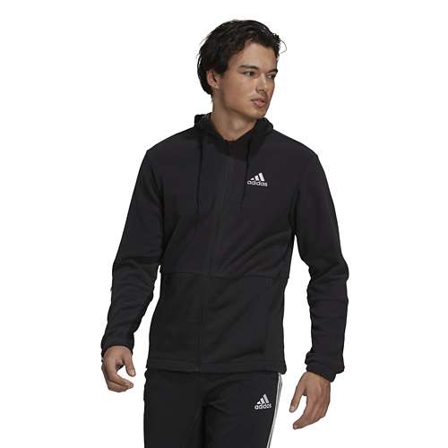 Men's adidas Essentials Badge Of Sport Full Zip Sweatshirt