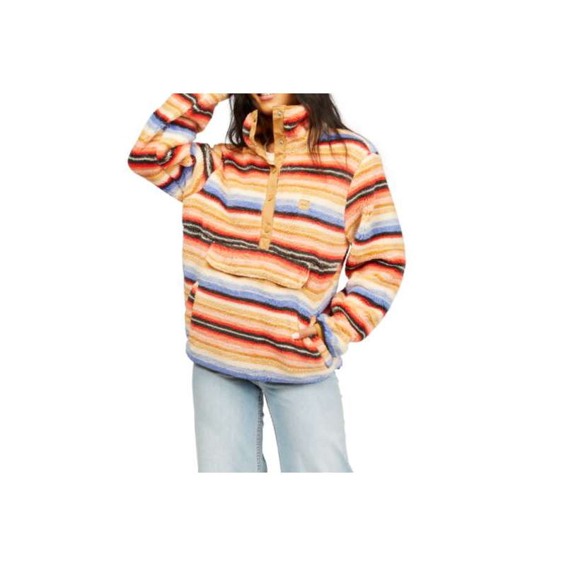 Women's Billabong Switch Back Sherpa Pullover 1/4 Snap Pullover