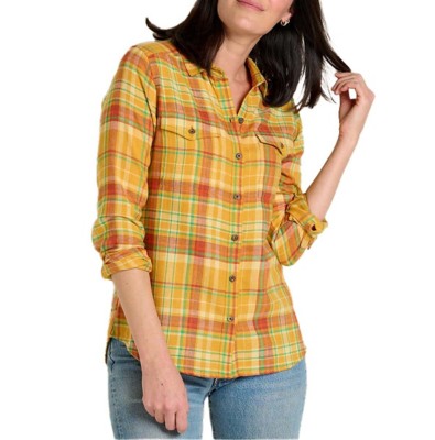Women's Toad & Co. Re-Form Flannel Long Sleeve Button Up Shirt