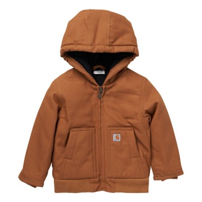 Toddler Boys' Carhartt Canvas Insulated Hooded Active Embroidery jacket Hooded Shell Embroidery jacket