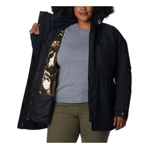 Women's Columbia Plus Size Payton Pass Interchange Waterproof Hooded 3-in-1 Jacket