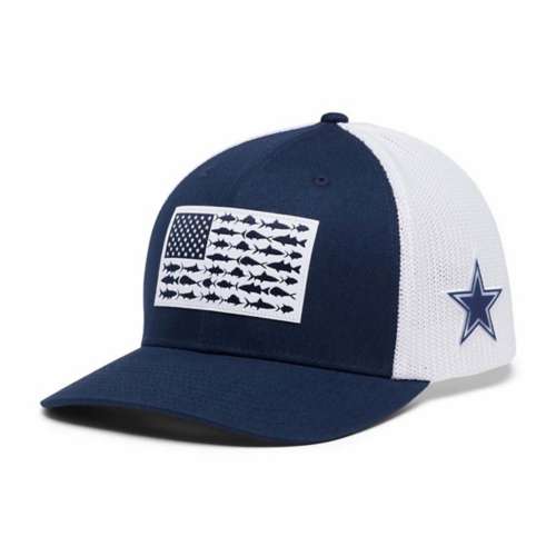 Columbia Dallas Cowboys CLG PFG Mesh Fish Flag Flexfit Hat