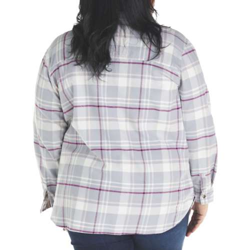 Los Angeles Dodgers Large Check Flannel Button-Up Long Sleeve