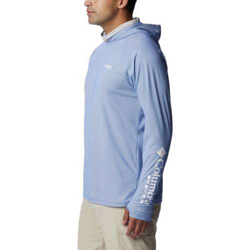 Men's Columbia Blue New York Rangers Omni-Wick Shotgun Long Sleeve Hoodie T-Shirt Size: Large