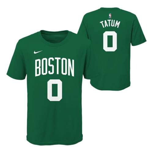 Preschool Jordan Brand Jayson Tatum Black Boston Celtics Statement Edition  Name & Number T-Shirt