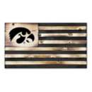 Timeless Etchings Iowa Hawkeyes 24x12 Wooden Flag Sign