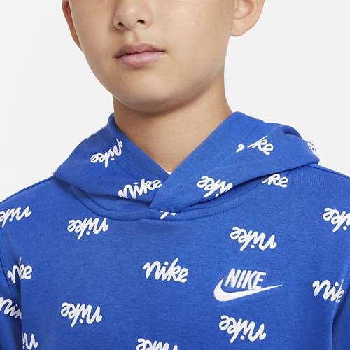 Boys' Nike Sportswear All Over Print Script Hoodie