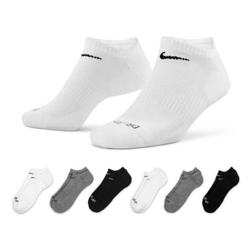 Adult Nike Everyday Plus Cushioned Training 6 Pack No Show Socks