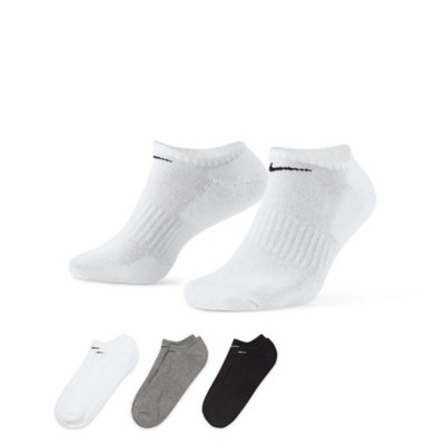 Adult Nike Everyday Plus Cushioned Training Ankle 3 Pack No Show Fitness Socks