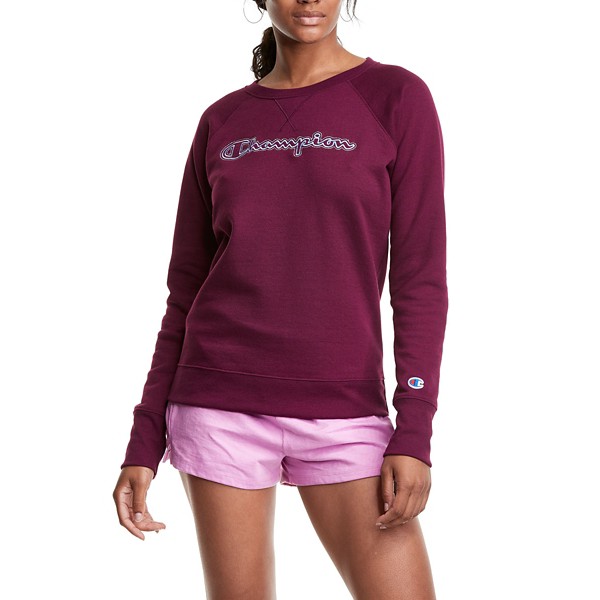 Women's Champion Powerblend Embroidered Logo Fleece Classic Crewneck Sweatshirt product image