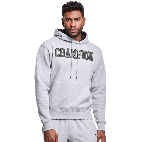 Men's Champion Powerblend Fleece Camo Block Applique Logo Hoodie product image