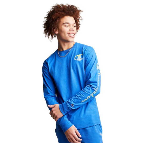 Men's Champion Classic Wave Logo Long Sleeve T-Shirt product image