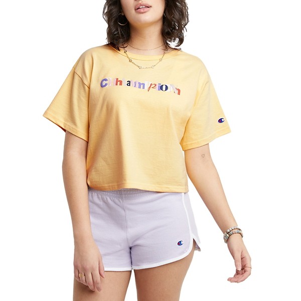 Women's Champion Heritage Overlap Ink Graphic Cropped T-Shirt product image