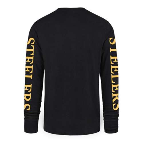 Pittsburgh Steelers '47 Brand Wide Out Franklin Long Sleeve T-Shirt - Black