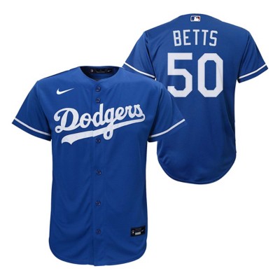 Youth Los Angeles Dodgers #50 Mookie Betts Jersey Grey