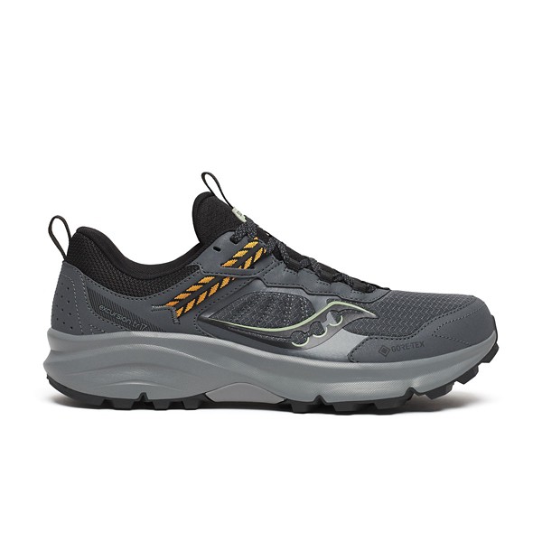 Men's Saucony Excursion TR17 GTX Trail Running Shoes 8.5 Regular Shadow/Black