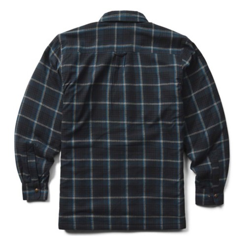 Wolverine Men s Hastings Sherpa Lined Zip Shirt Jac Navy Plaid XL