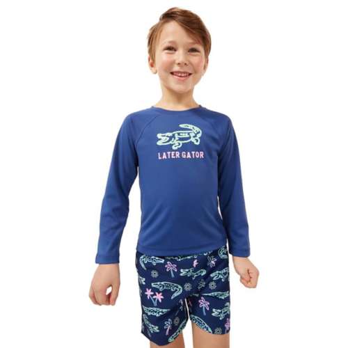 Vapor Apparel Youth UPF 50+ Sun Protection Solar Long Sleeve Rash Guard  Swim Shirt, Columbia Blue, Large