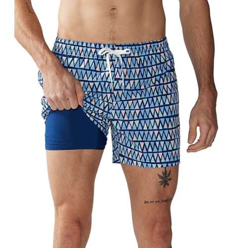Men's 6 Inseam Swim Trunks with Compression Liner: Charcoal