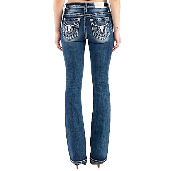 Women's Miss Me Jeans Longhorn Horseshoe Slim Fit Bootcut Jeans product image