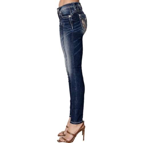 Women's Miss Me Jeans Angel Wing Slim Fit Skinny Jeans