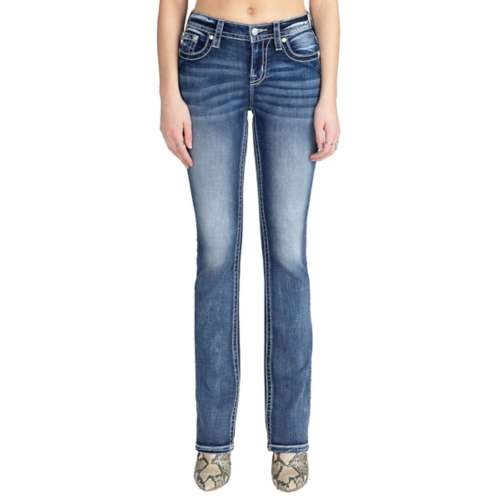Women's Miss Me Jeans Zig Zag Slim Fit Bootcut Jeans