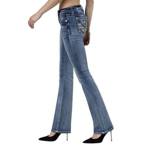 Women's Miss Me Jeans Pop Wings Slim Fit Bootcut Jeans
