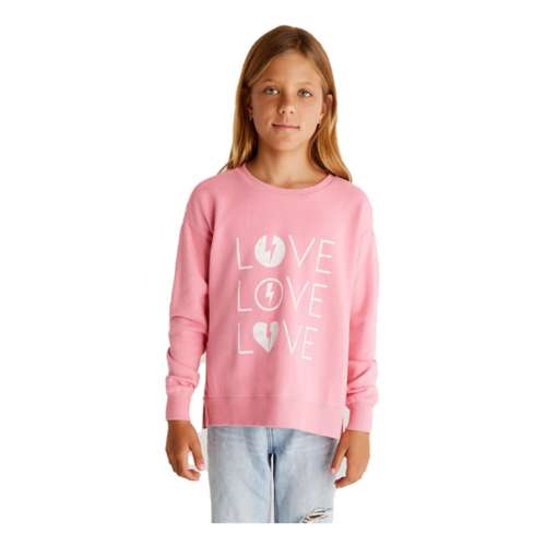 Girls' Z Supply Modern Weekender Love Crewneck Sweatshirt