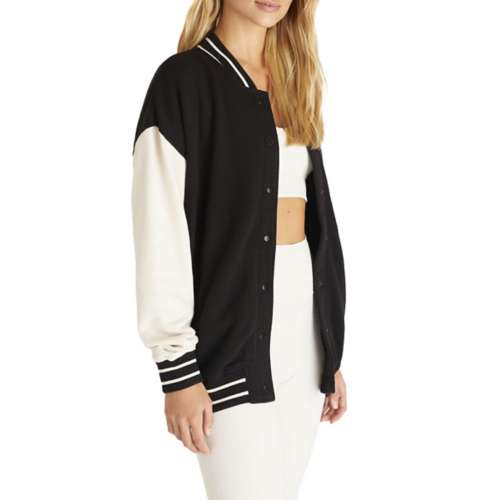 New Orleans Saints Varsity Jacket Casual Snap Button Up Jacket Coat  Sportswear