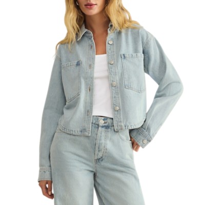 Women's Z Supply All Day Cropped Knit Denim Long Sleeve