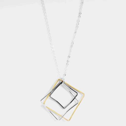 TGB Brands Triple Square Necklace
