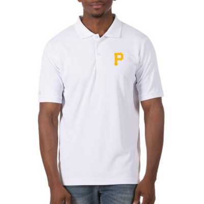 Pittsburgh Pirates Black Short Sleeve Golf Polo Shirt Mens S, Antigua