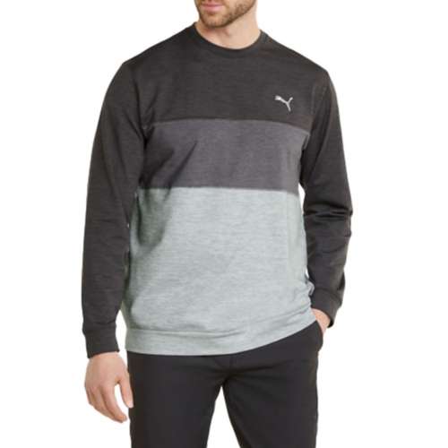 Men's Puma Cloudspun Colorblock Golf Crewneck Sweatshirt