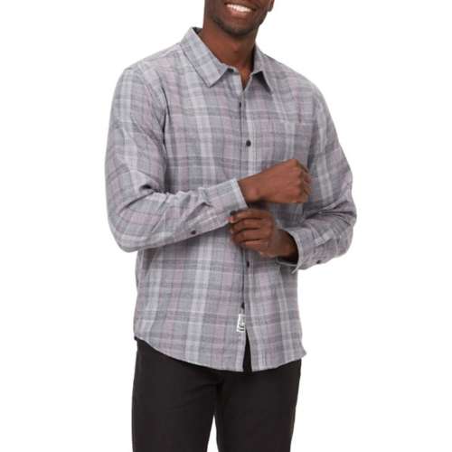 Men's Marmot Fairfax Novelty Heathered Lightweight Flannel Long Sleeve Button Up Shirt