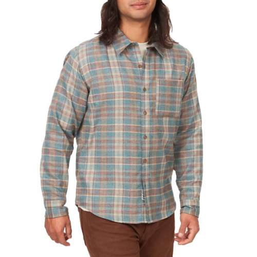 Men's Marmot Fairfax Novelty Heathered Lightweight Flannel Long Sleeve Button Up Shirt