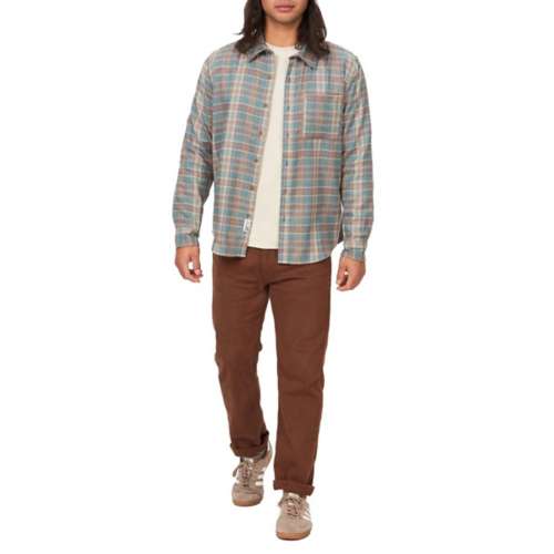Men's Marmot Fairfax Novelty Heathered Lightweight Flannel Long Sleeve Button Up Shirt