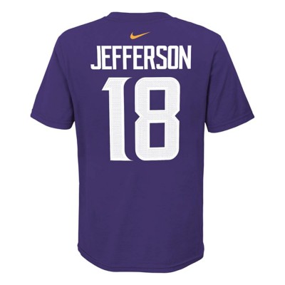 Youth Justin Jefferson Black Minnesota Vikings Play Action Graphic T-Shirt