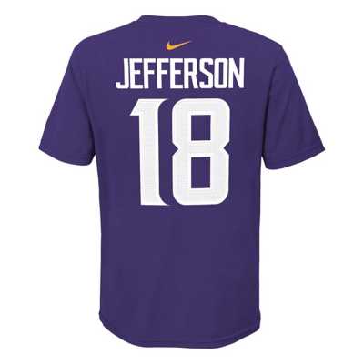 Nike Men's Minnesota Vikings Justin Jefferson #18 Black T-Shirt