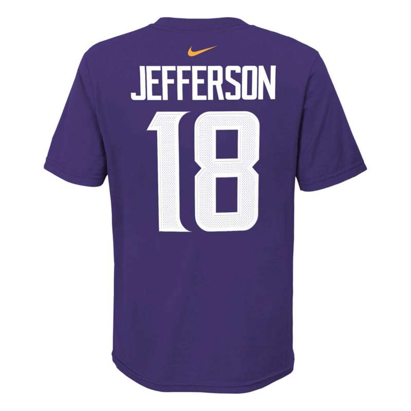 Nike Men's Minnesota Vikings Justin Jefferson #18 Atmosphere Grey Game  Jersey