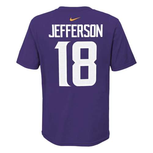 Nike Kids' Minnesota Vikings Justin Jefferson #18 Name & Number T-Shirt