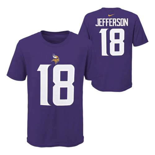 Nike Kids' Minnesota Vikings Justin Jefferson #18 Name & Number T