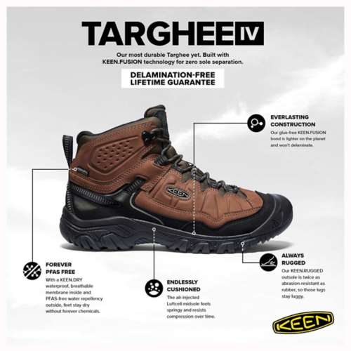 Men's KEEN Targhee IV Mid Waterproof Hiking High Boots