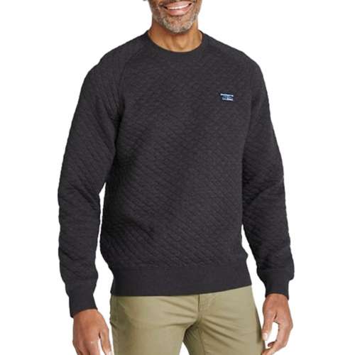 L.L.Bean Quilted Sweatshirt, Mens, M, Dark Charcoal Heather