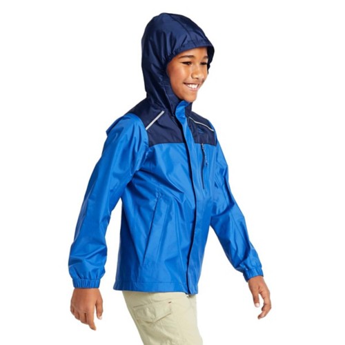 Kids L.L.Bean Trail Model Colorblock Hooded Rain Jacket SCHEELS