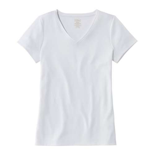 Women's L.L.Bean Pima Cotton Shaped Tee V-Neck T-Shirt