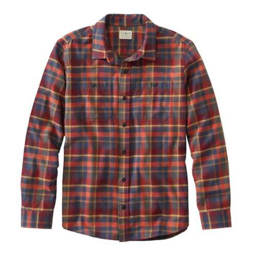 Men's L.L.Bean Wicked Soft Flannel Long Sleeve Button Up styling shirt
