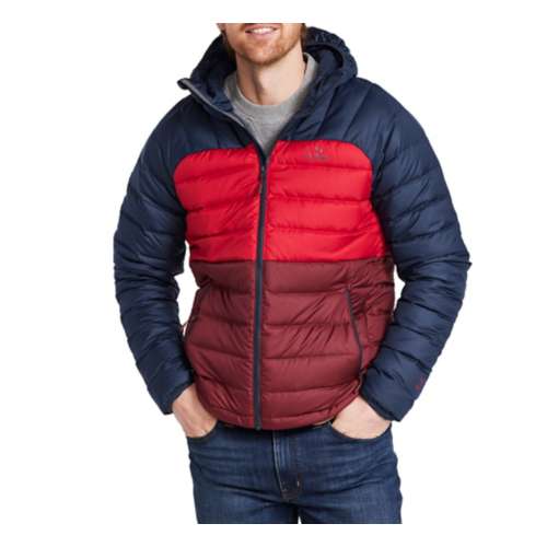 Men's L.L.Bean Colorblock Hooded Mid Down Puffer Training Jacket