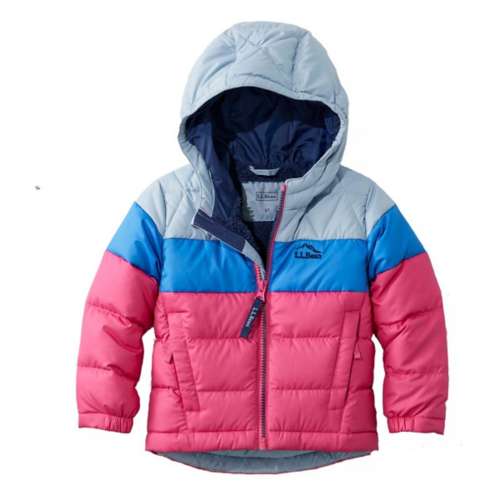 Toddler Girls' L.L.Bean Colorblock Hooded Short Down Puffer Jacket